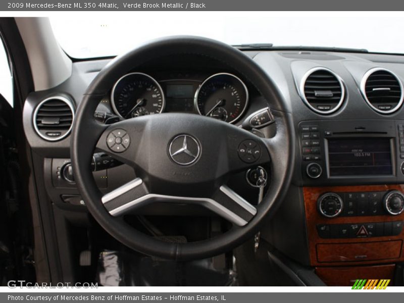 Verde Brook Metallic / Black 2009 Mercedes-Benz ML 350 4Matic