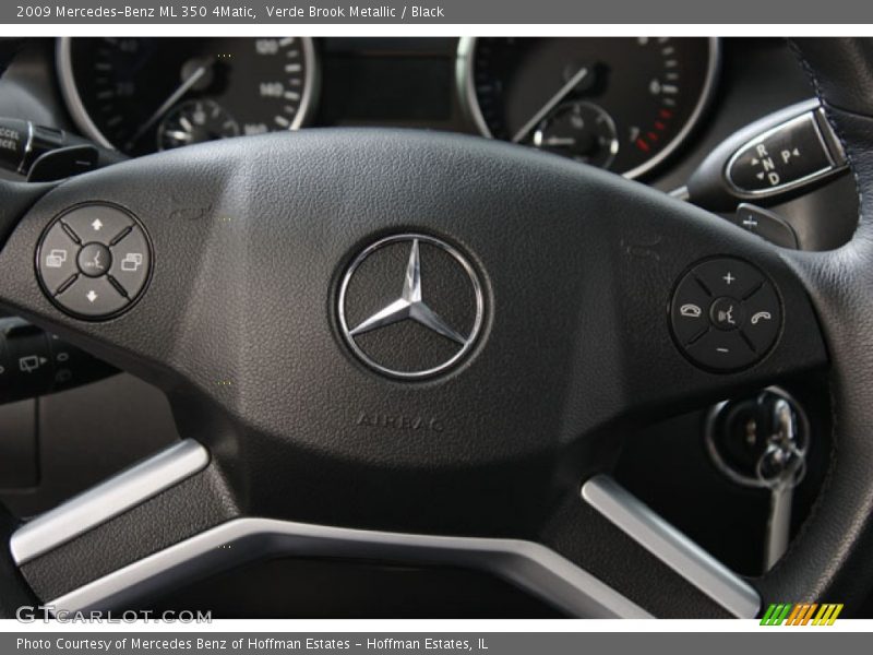 Verde Brook Metallic / Black 2009 Mercedes-Benz ML 350 4Matic