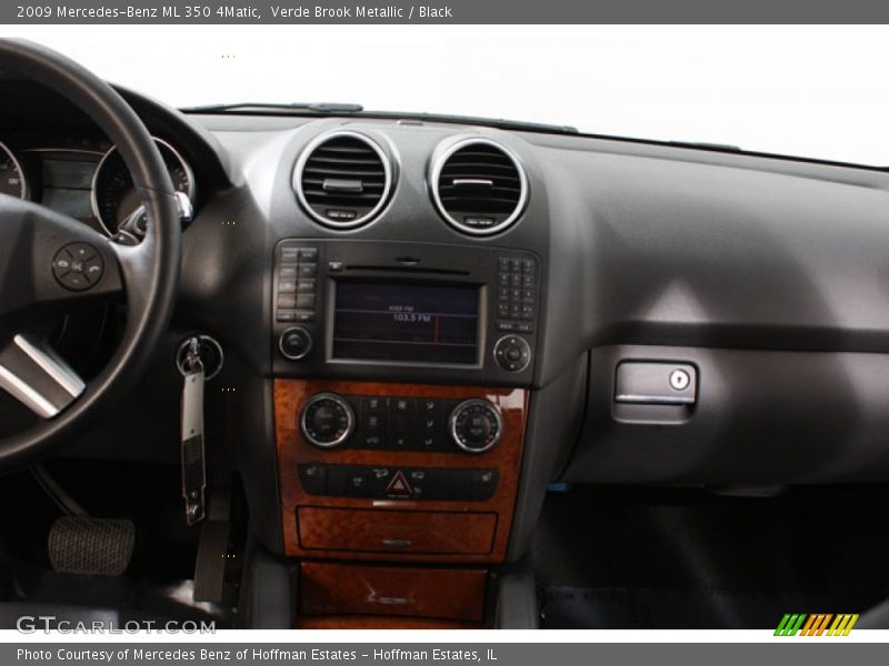 Verde Brook Metallic / Black 2009 Mercedes-Benz ML 350 4Matic