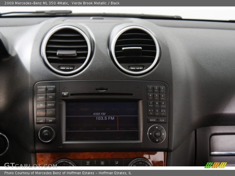 Verde Brook Metallic / Black 2009 Mercedes-Benz ML 350 4Matic