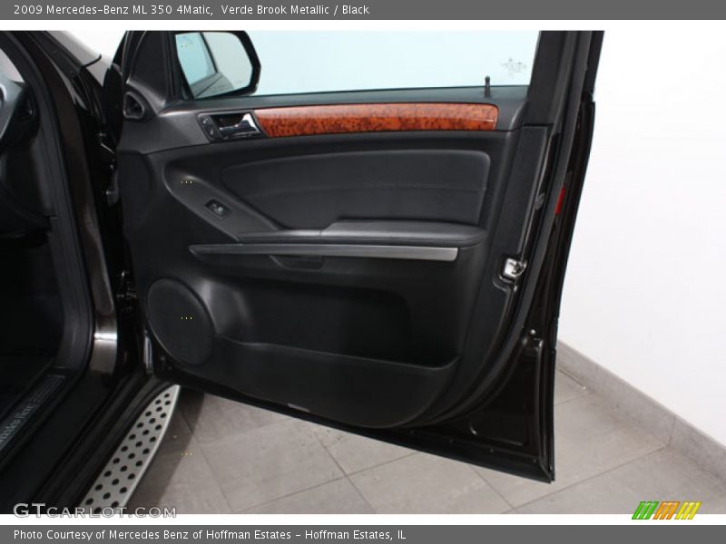 Verde Brook Metallic / Black 2009 Mercedes-Benz ML 350 4Matic