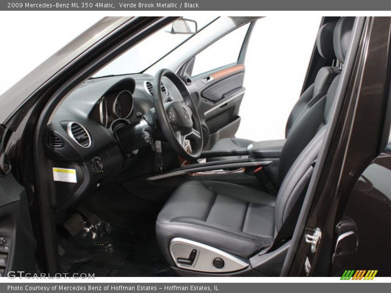 Verde Brook Metallic / Black 2009 Mercedes-Benz ML 350 4Matic