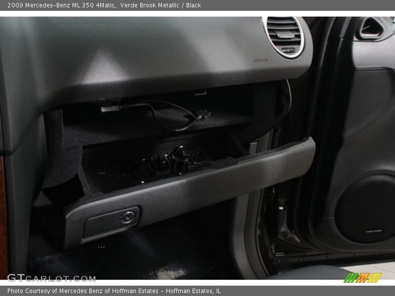 Verde Brook Metallic / Black 2009 Mercedes-Benz ML 350 4Matic