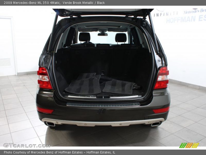 Verde Brook Metallic / Black 2009 Mercedes-Benz ML 350 4Matic