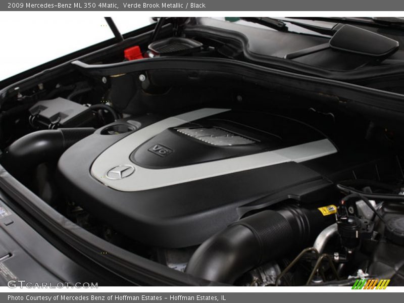 Verde Brook Metallic / Black 2009 Mercedes-Benz ML 350 4Matic