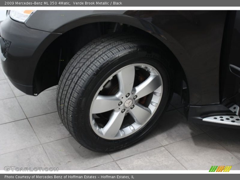 Verde Brook Metallic / Black 2009 Mercedes-Benz ML 350 4Matic