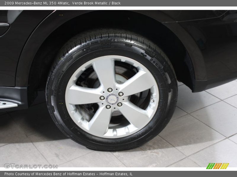 Verde Brook Metallic / Black 2009 Mercedes-Benz ML 350 4Matic