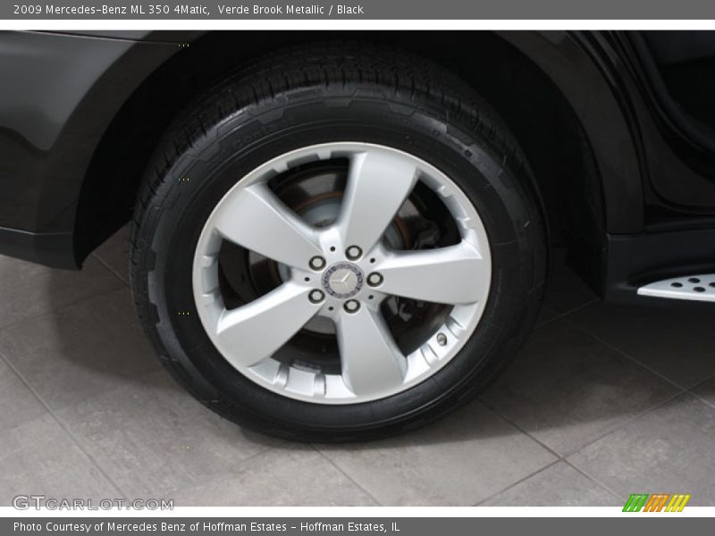 Verde Brook Metallic / Black 2009 Mercedes-Benz ML 350 4Matic