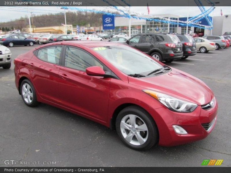 Red Allure / Beige 2012 Hyundai Elantra GLS