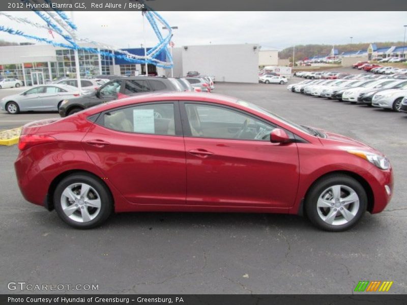 Red Allure / Beige 2012 Hyundai Elantra GLS