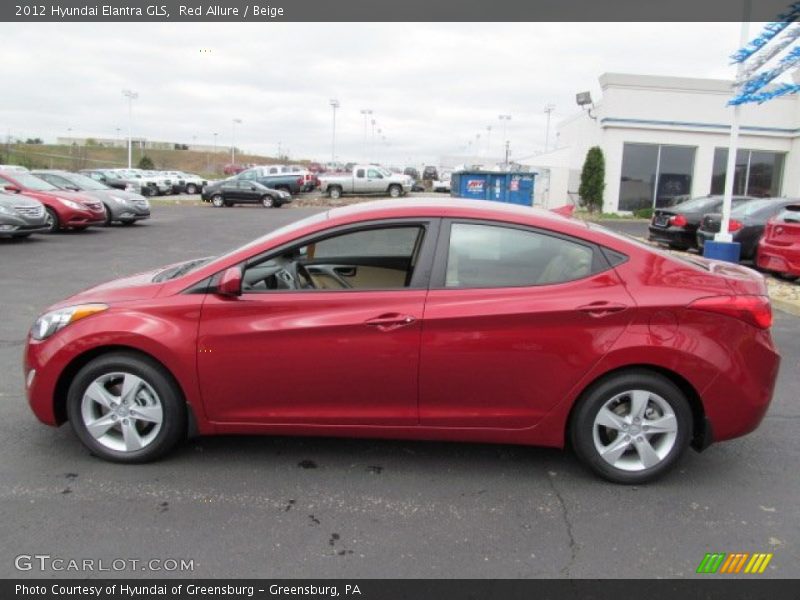 Red Allure / Beige 2012 Hyundai Elantra GLS