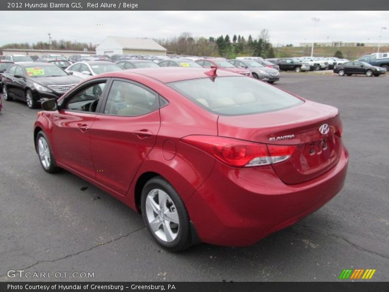 Red Allure / Beige 2012 Hyundai Elantra GLS