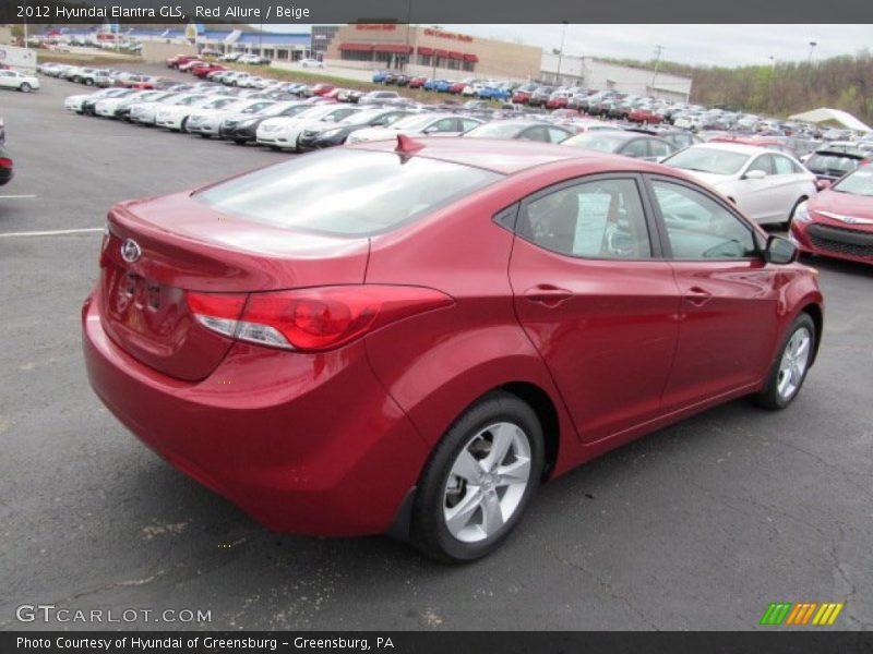 Red Allure / Beige 2012 Hyundai Elantra GLS