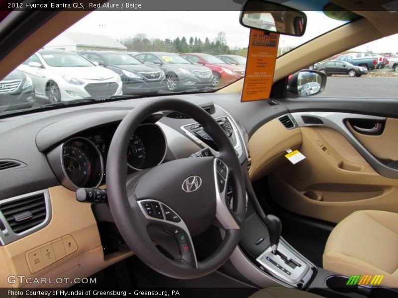 Red Allure / Beige 2012 Hyundai Elantra GLS