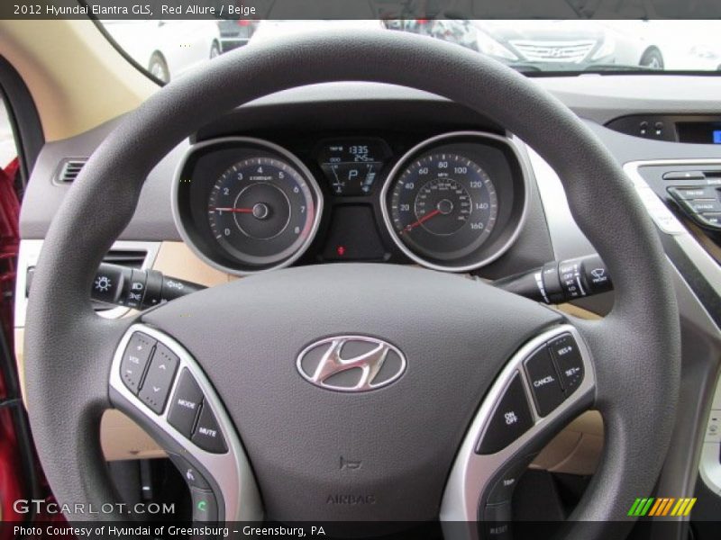 Red Allure / Beige 2012 Hyundai Elantra GLS