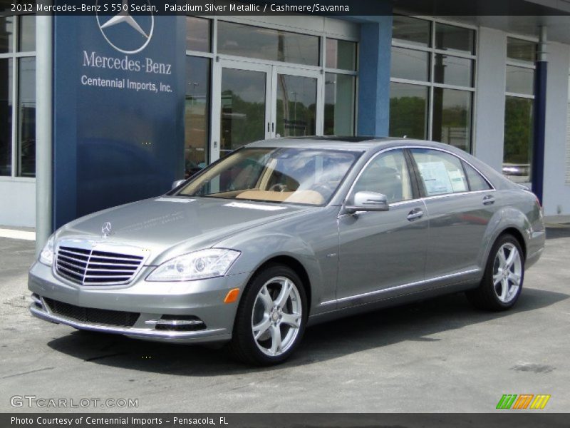 Paladium Silver Metallic / Cashmere/Savanna 2012 Mercedes-Benz S 550 Sedan