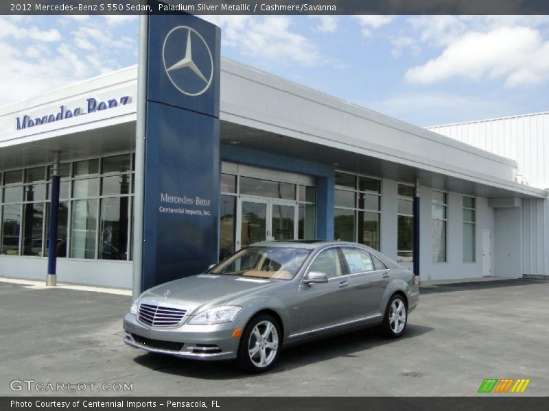 Paladium Silver Metallic / Cashmere/Savanna 2012 Mercedes-Benz S 550 Sedan
