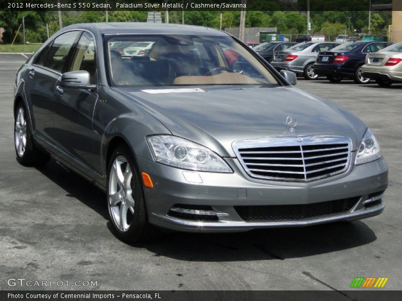 Paladium Silver Metallic / Cashmere/Savanna 2012 Mercedes-Benz S 550 Sedan