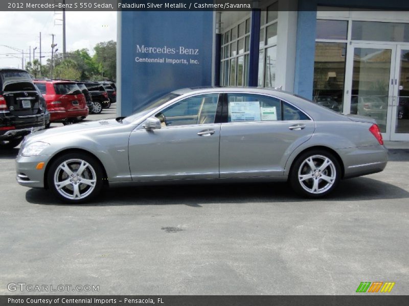Paladium Silver Metallic / Cashmere/Savanna 2012 Mercedes-Benz S 550 Sedan