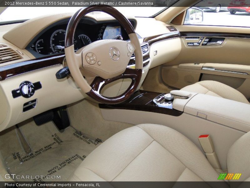 Paladium Silver Metallic / Cashmere/Savanna 2012 Mercedes-Benz S 550 Sedan