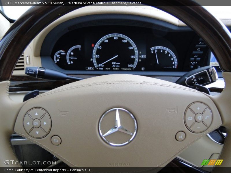 Paladium Silver Metallic / Cashmere/Savanna 2012 Mercedes-Benz S 550 Sedan