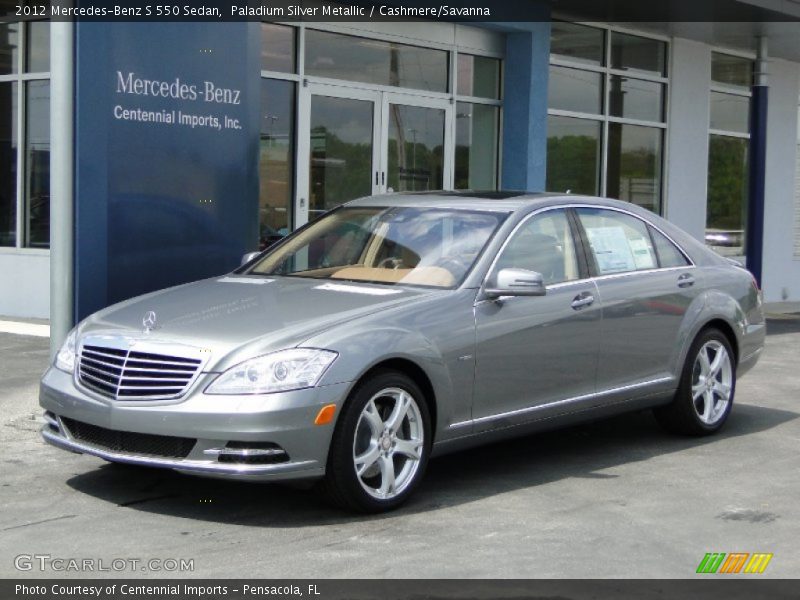Paladium Silver Metallic / Cashmere/Savanna 2012 Mercedes-Benz S 550 Sedan