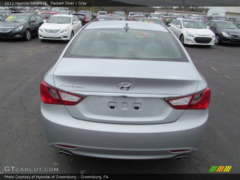 Radiant Silver / Gray 2012 Hyundai Sonata SE