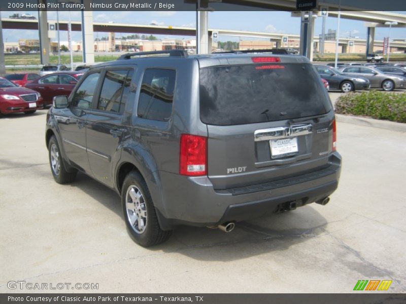 Nimbus Gray Metallic / Beige 2009 Honda Pilot Touring