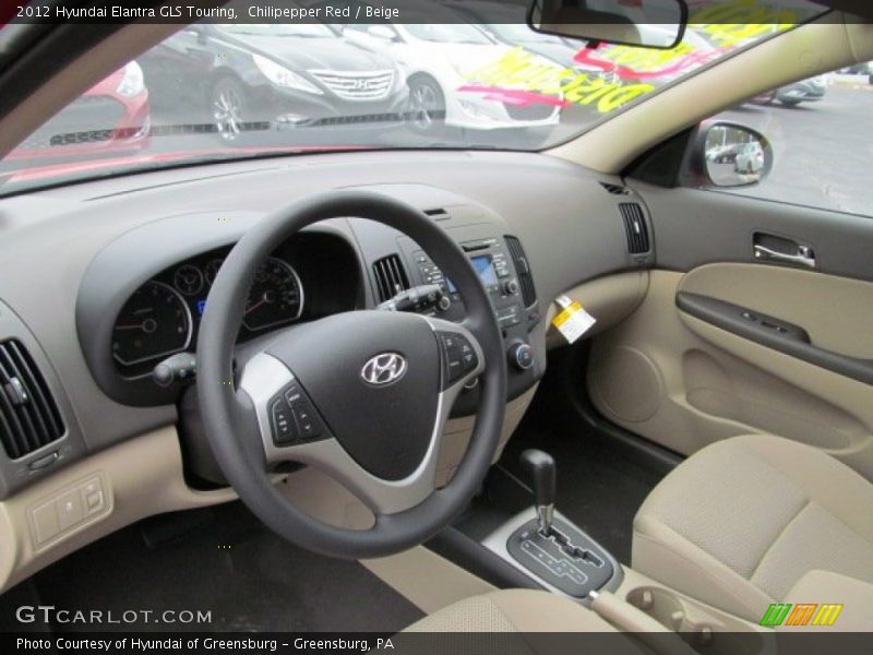 Chilipepper Red / Beige 2012 Hyundai Elantra GLS Touring