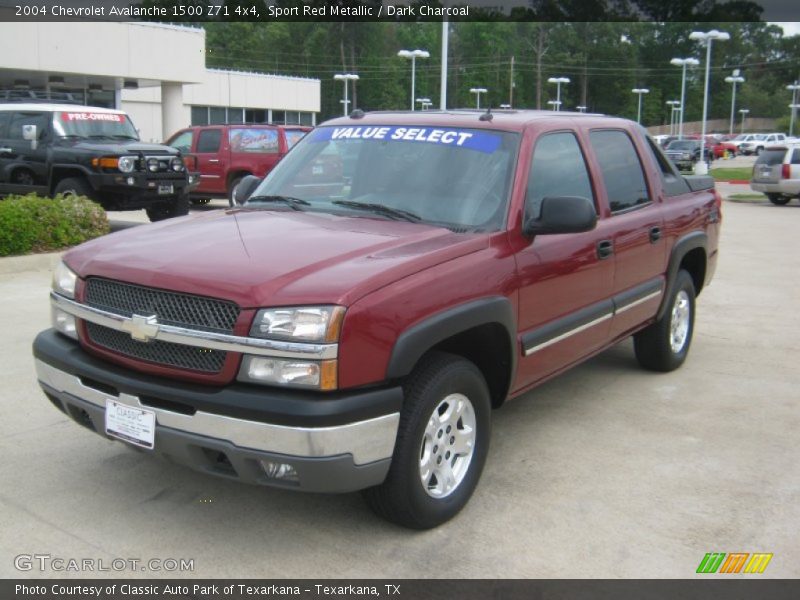 Sport Red Metallic / Dark Charcoal 2004 Chevrolet Avalanche 1500 Z71 4x4