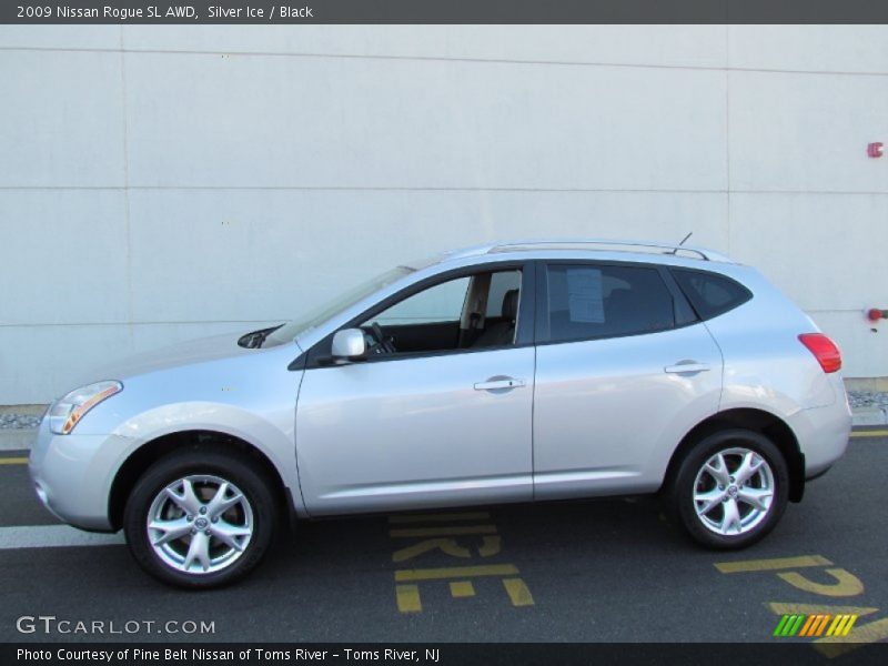 Silver Ice / Black 2009 Nissan Rogue SL AWD