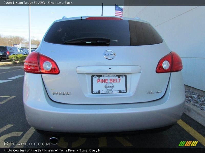 Silver Ice / Black 2009 Nissan Rogue SL AWD