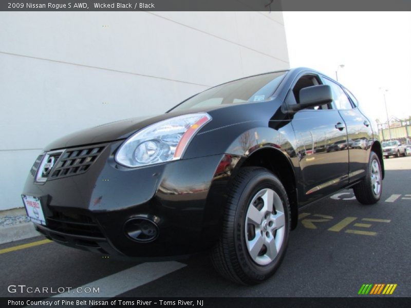 Wicked Black / Black 2009 Nissan Rogue S AWD