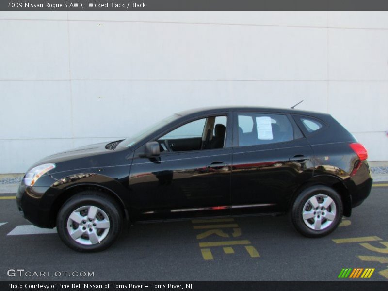 Wicked Black / Black 2009 Nissan Rogue S AWD