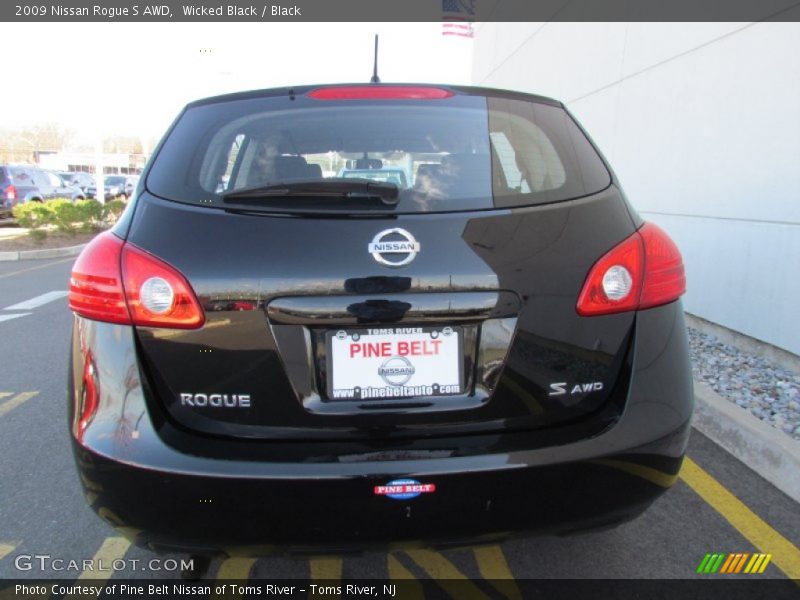 Wicked Black / Black 2009 Nissan Rogue S AWD