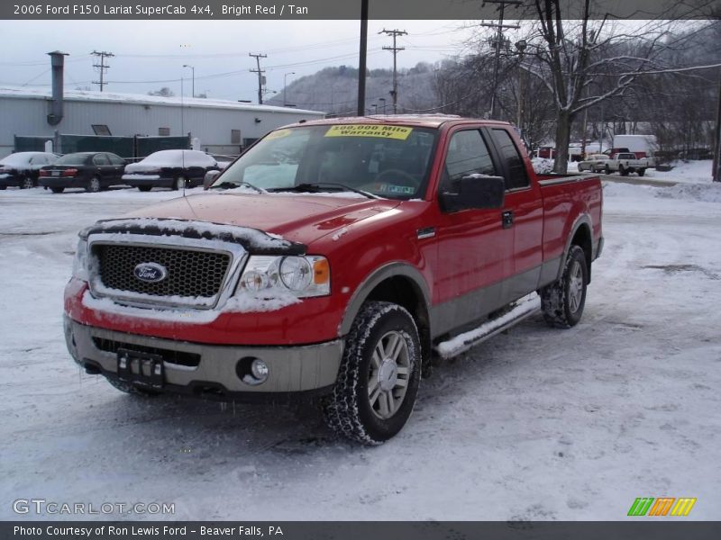Bright Red / Tan 2006 Ford F150 Lariat SuperCab 4x4