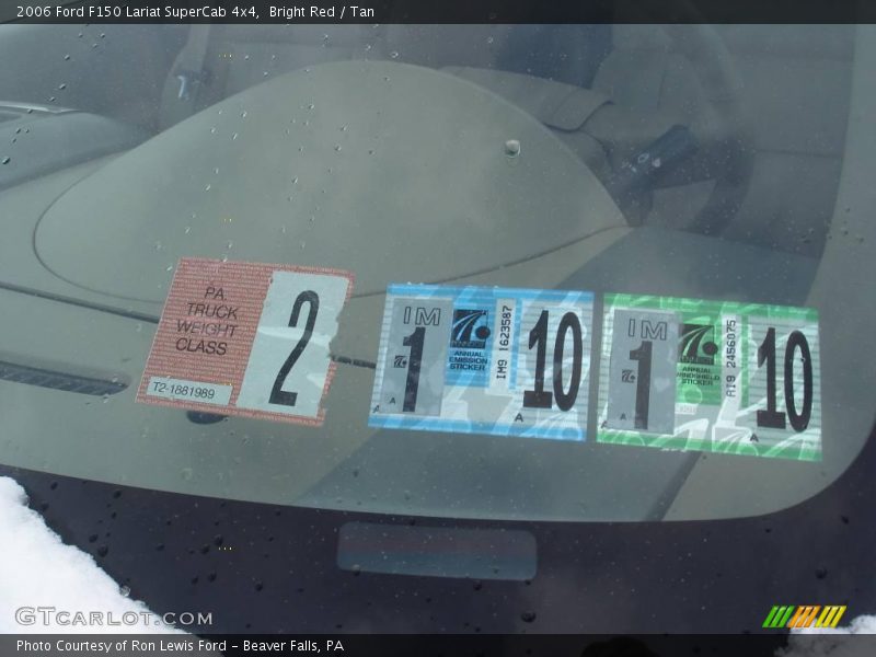 Bright Red / Tan 2006 Ford F150 Lariat SuperCab 4x4