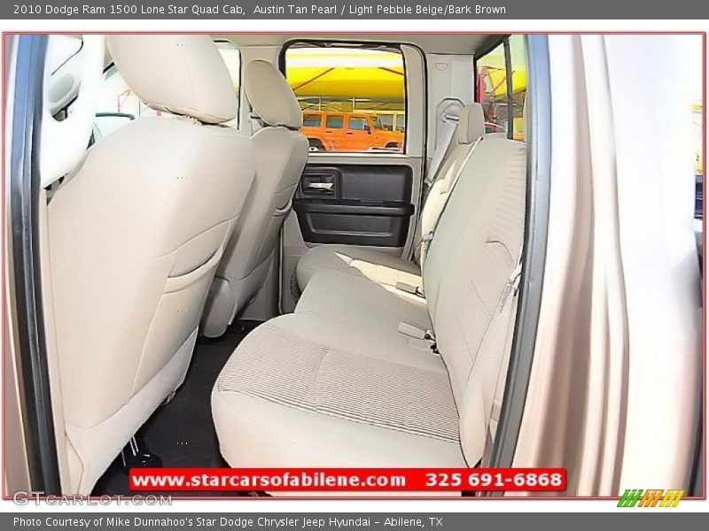 Austin Tan Pearl / Light Pebble Beige/Bark Brown 2010 Dodge Ram 1500 Lone Star Quad Cab