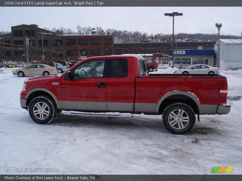 Bright Red / Tan 2006 Ford F150 Lariat SuperCab 4x4