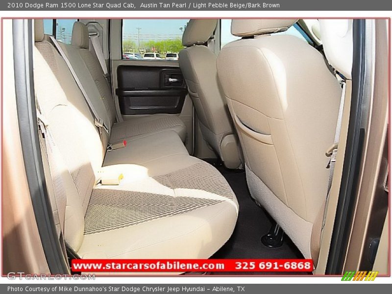 Austin Tan Pearl / Light Pebble Beige/Bark Brown 2010 Dodge Ram 1500 Lone Star Quad Cab
