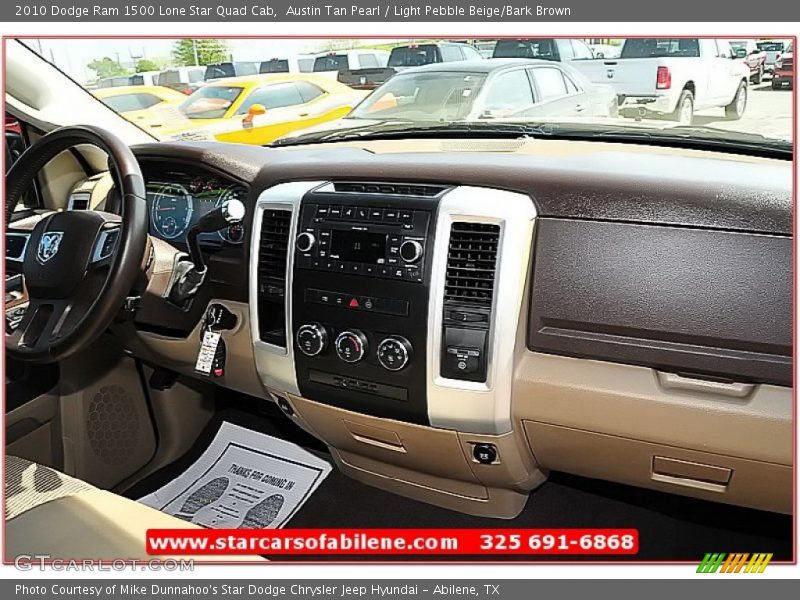 Austin Tan Pearl / Light Pebble Beige/Bark Brown 2010 Dodge Ram 1500 Lone Star Quad Cab