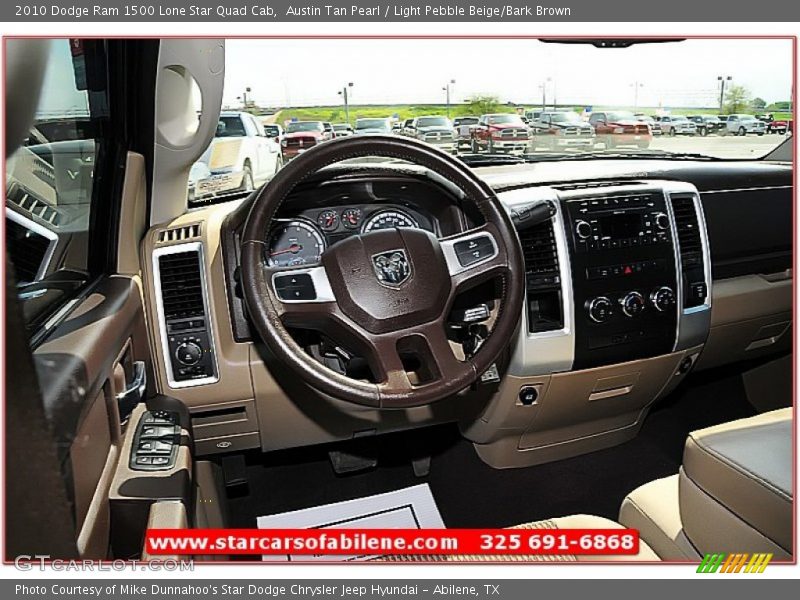 Austin Tan Pearl / Light Pebble Beige/Bark Brown 2010 Dodge Ram 1500 Lone Star Quad Cab
