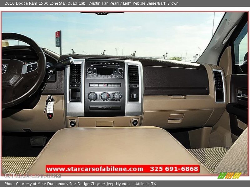 Austin Tan Pearl / Light Pebble Beige/Bark Brown 2010 Dodge Ram 1500 Lone Star Quad Cab