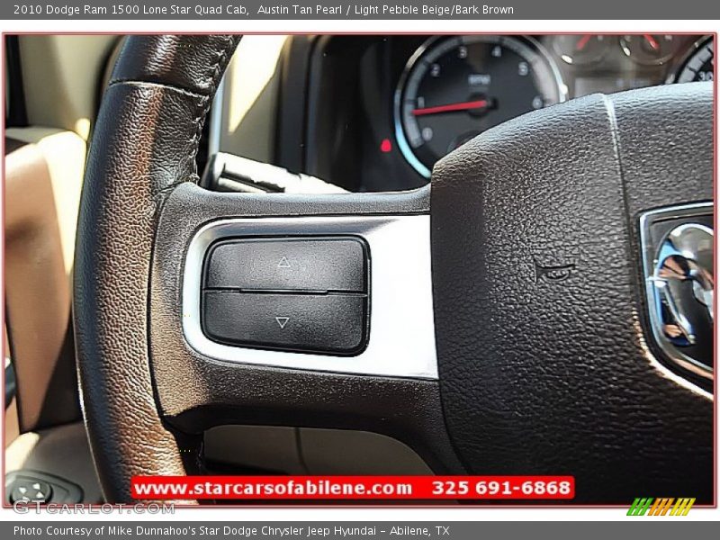 Austin Tan Pearl / Light Pebble Beige/Bark Brown 2010 Dodge Ram 1500 Lone Star Quad Cab