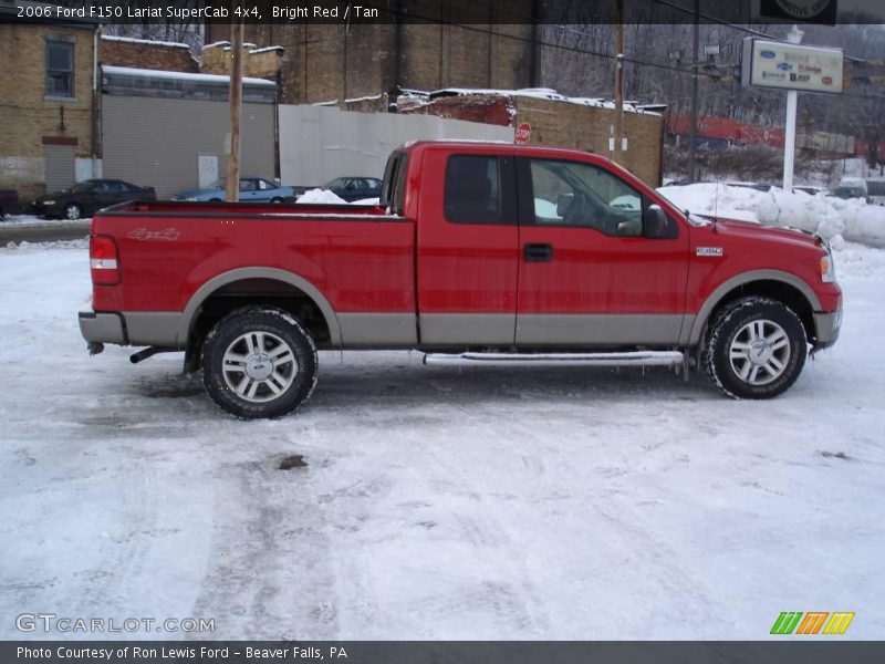 Bright Red / Tan 2006 Ford F150 Lariat SuperCab 4x4