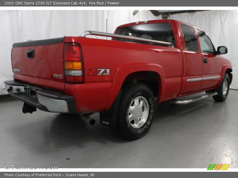 Fire Red / Pewter 2003 GMC Sierra 1500 SLT Extended Cab 4x4