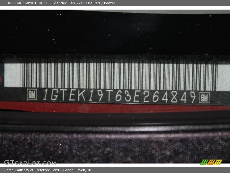 Fire Red / Pewter 2003 GMC Sierra 1500 SLT Extended Cab 4x4
