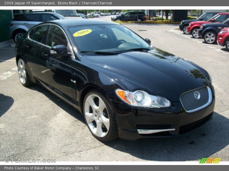 Ebony Black / Charcoal/Charcoal 2009 Jaguar XF Supercharged