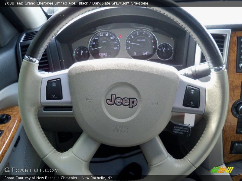 Black / Dark Slate Gray/Light Graystone 2008 Jeep Grand Cherokee Limited 4x4