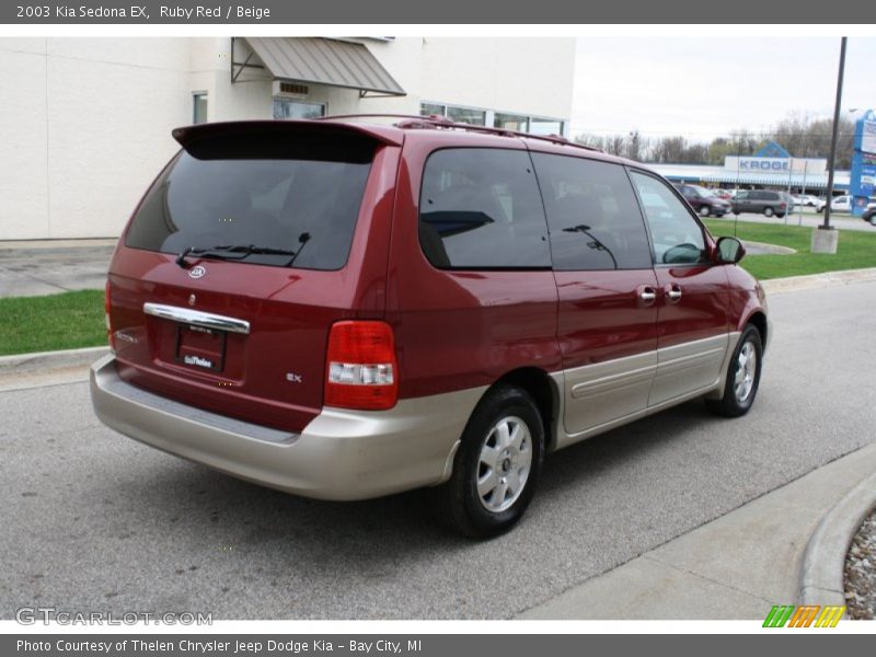 Ruby Red / Beige 2003 Kia Sedona EX